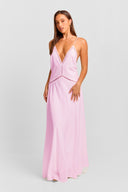 Vestido maxi rosa Posey - caída fluida y silueta elegante