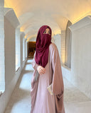 Abaya ombré de mariposa en color café