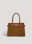 Bolso Luna Looks en ante y piel Togo color cuero - Elegancia atemporal