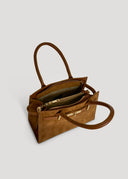 Bolso Luna Looks en ante y piel Togo color cuero - Elegancia atemporal