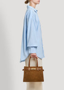 Bolso Luna Looks en ante y piel Togo color cuero - Elegancia atemporal
