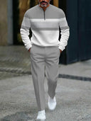 ⌛ ¡Solo quedan 3 días: 50% de descuento en todo! Conjunto moderno para hombre: suéter con estampado gráfico y pantalón a juego