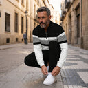 ⌛ ¡Solo quedan 3 días: 50% de descuento en todo! Conjunto moderno para hombre: suéter con estampado gráfico y pantalón a juego