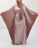 Abaya ombré de mariposa en color café