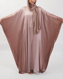 Abaya ombré de mariposa en color café