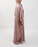 Abaya ombré de mariposa en color café