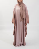 Abaya ombré de mariposa en color café
