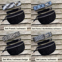 Bauchtasche Wildleder Damen SET - Schwarz