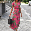 Fez | Vestido cruzado con estampado floral