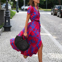 Fez | Vestido cruzado con estampado floral