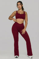 Elevate Leggings acanalados de tiro medio con efecto contorno