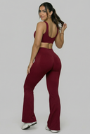 Elevate Leggings acanalados de tiro medio con efecto contorno