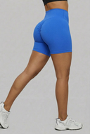Leggings femeninos con escote en V profundo y efecto fruncido en los glúteos