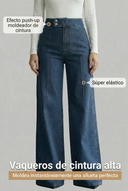 📢 50% de descuento – Jeans para mujer de tiro alto y pierna ancha ⏰ ¡Aprovecha ahora!