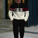 ⌛ ¡Solo quedan 3 días: 50% de descuento en todo! Conjunto moderno para hombre: suéter con estampado gráfico y pantalón a juego