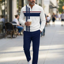 ⌛ ¡Solo quedan 3 días: 50% de descuento en todo! Conjunto moderno para hombre: suéter con estampado gráfico y pantalón a juego