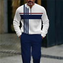 ⌛ ¡Solo quedan 3 días: 50% de descuento en todo! Conjunto moderno para hombre: suéter con estampado gráfico y pantalón a juego